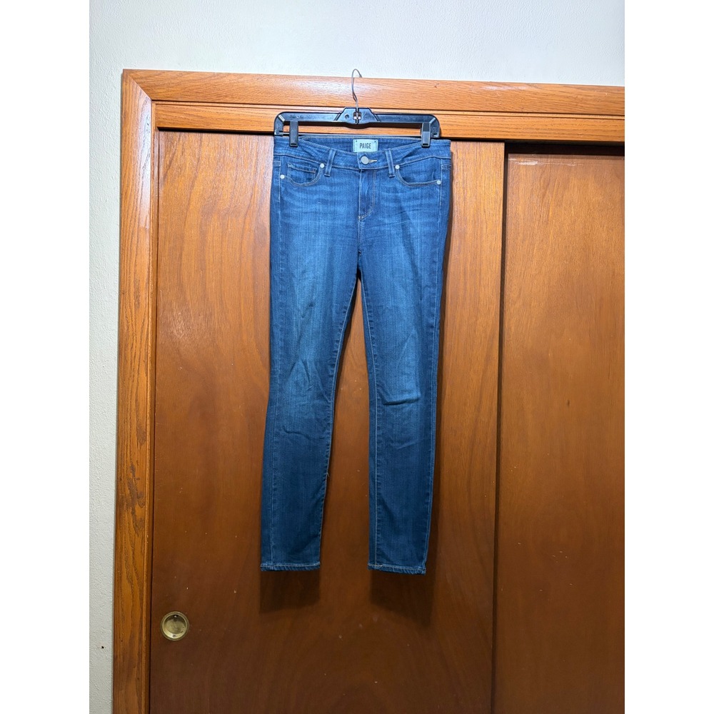 Paige Verdugo Ankle Skinny Jeans Womens Size 28 Medium Wash Blue Mid Rise